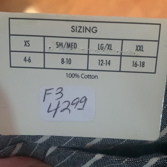 NWT 100% Simply Noelle Jean navy color striped pants xxl - Picture 4 of 4